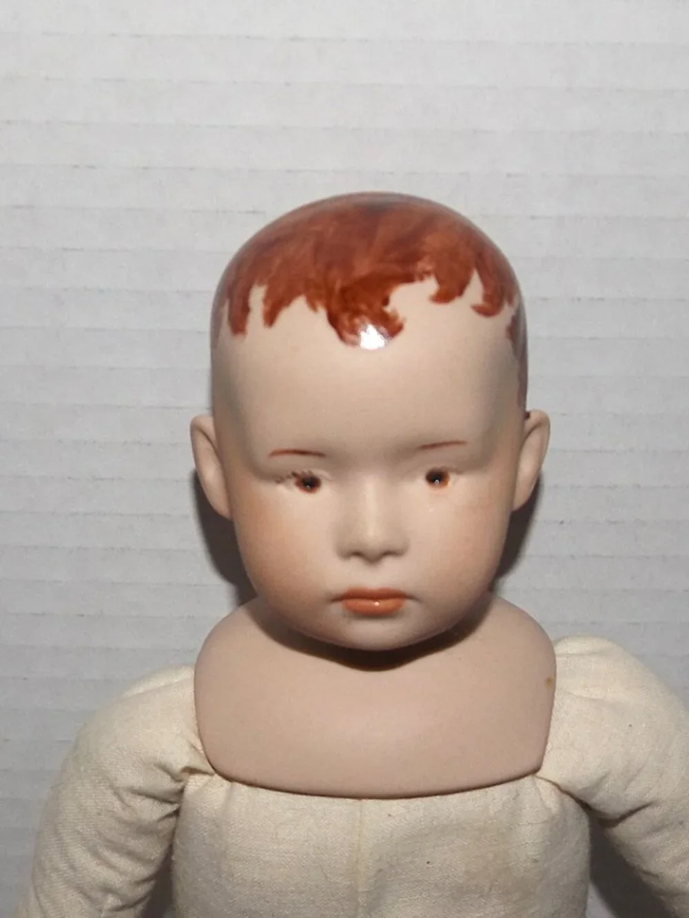 Antique-Vintage German 13” Cabinet Sized Schoolboy Bisque China Head Doll